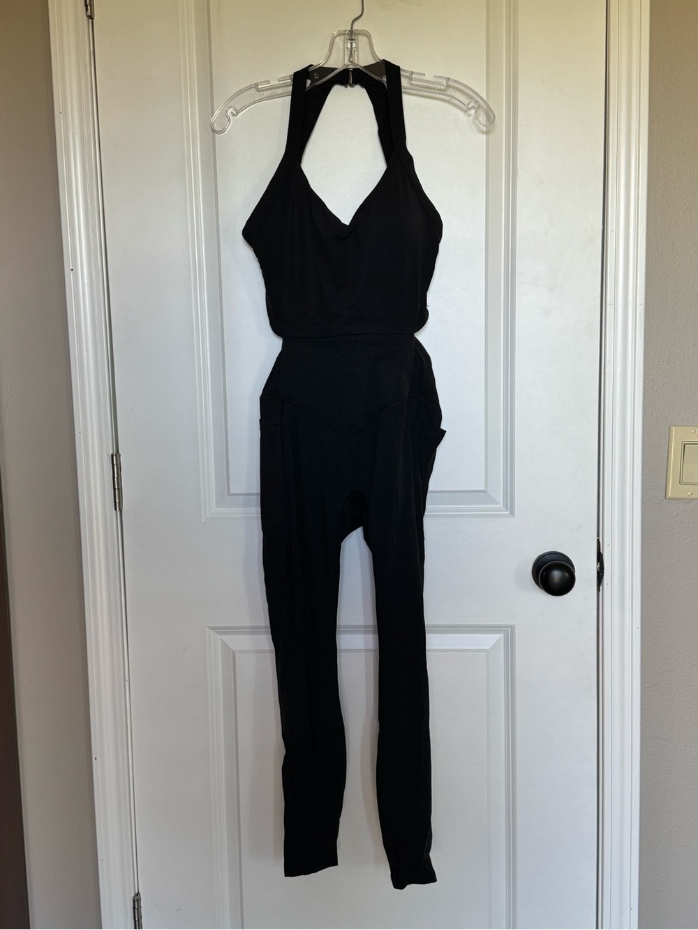 Halara UltraSculpt Tummy Control Training Jumpsuit Black Small Long